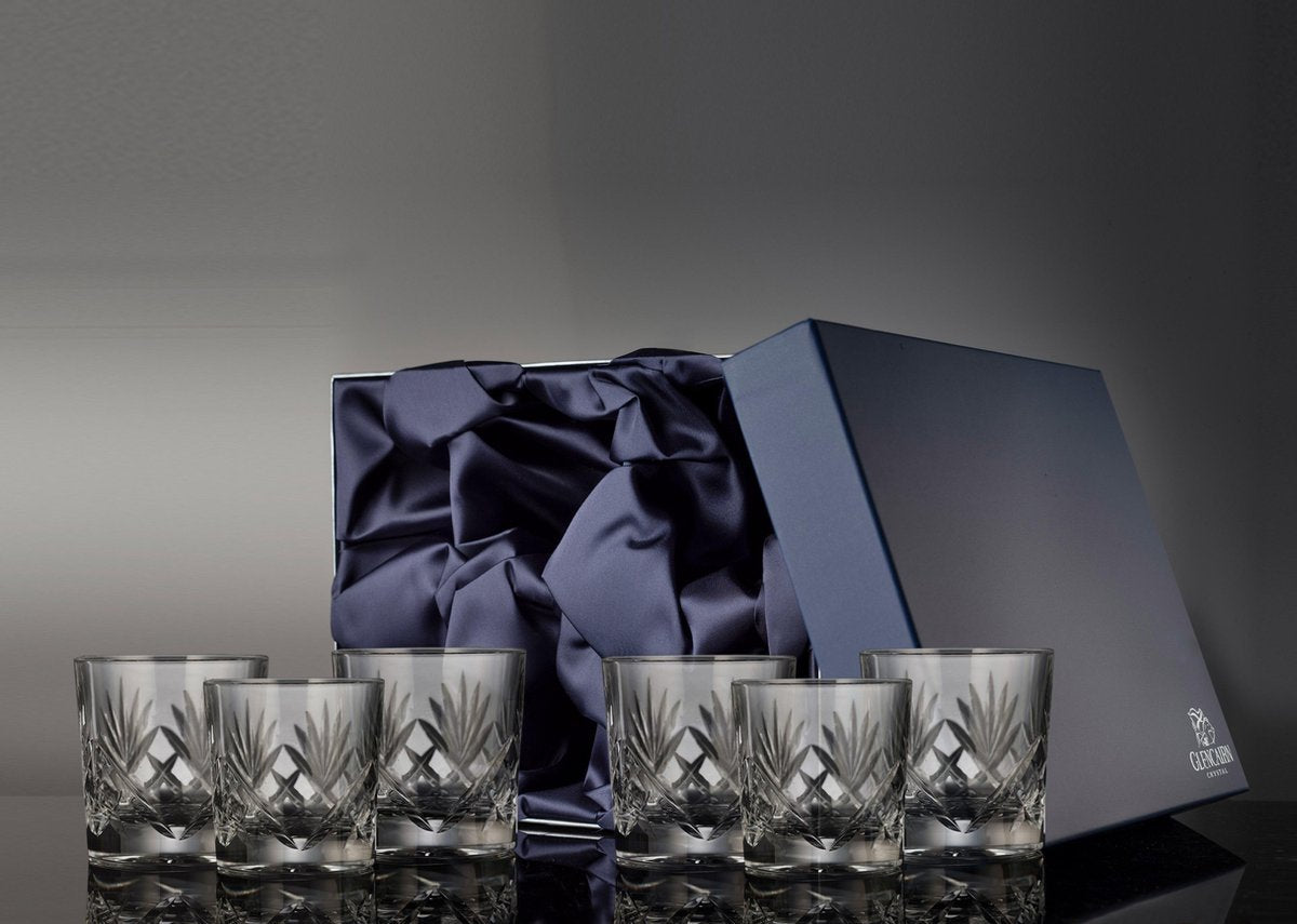 Set van 6 Exclusieve Glencairn Edinburgh Whiskyglazen | Serie Skye | Kristal | Handgemaakt in Schotland | Geschenkverpakking
