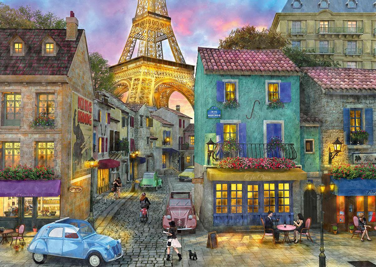 Rebo legpuzzel - 1000 st - Paris Streets - Premium Quality