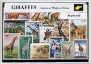 Giraffen – Luxe postzegel pakket (A6 formaat) - collectie van 50 verschillende postzegels van giraffen – kan als ansichtkaart in een A6 envelop. Authentiek cadeau - kado - kaart - zoogdier - safari - afrika - nek - langnek - hoefdier - Giraffidae