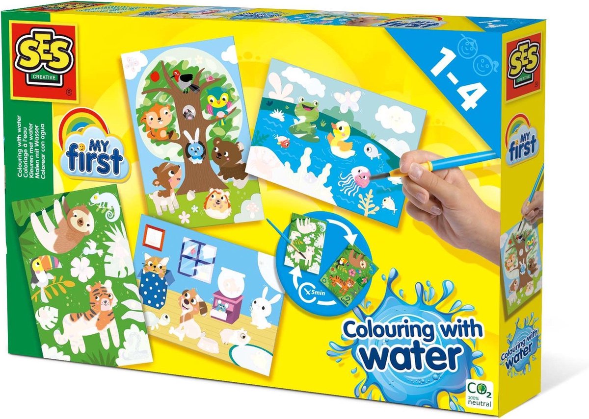 Kleuren met water - Verborgen dieren
