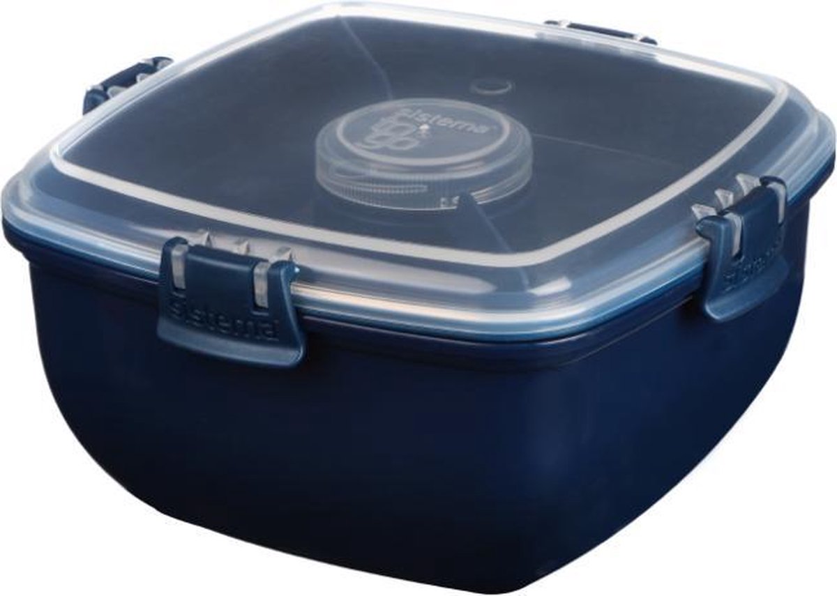 Sistema Renew - Saladekom met compartimenten - Donkerblauw