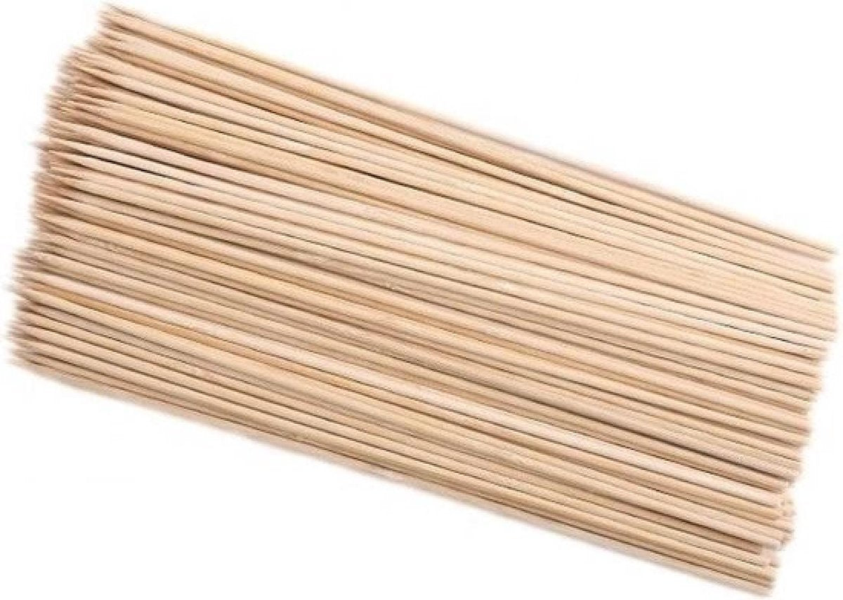 TimeCares Bamboe Satéstokjes - Duurzaam - Bamboo - 500 stuks - 25 cm - Sjasliek - Shaslick - Hapjes - Spiezen - Traktatie Stokjes