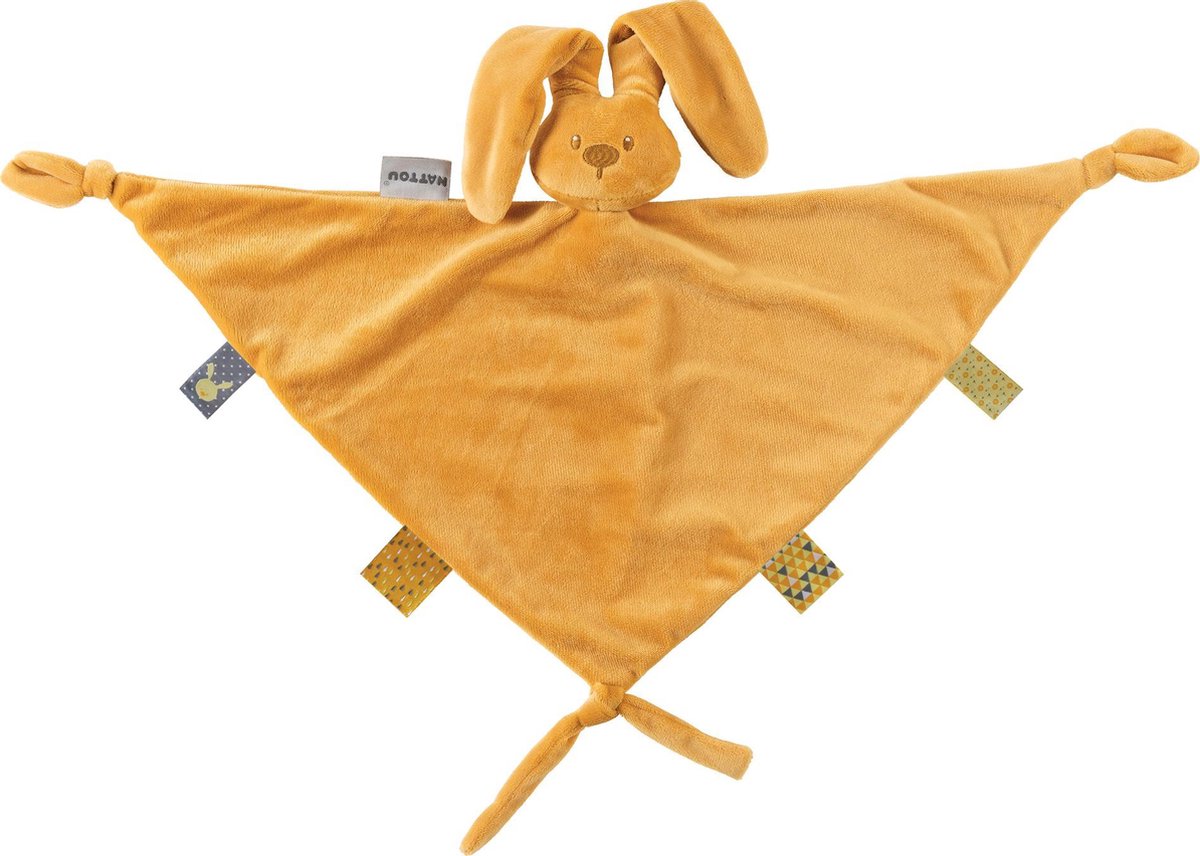 Nattou Konijn Lapidou - Knuffeldoekje - Doudou - 65 x 40 Cm - Oker