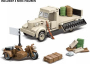 N02 - Japanse Nissan 180 Supply-truck - 226 onderdelen en 3 mini-figuren - WW2 Bouwstenen