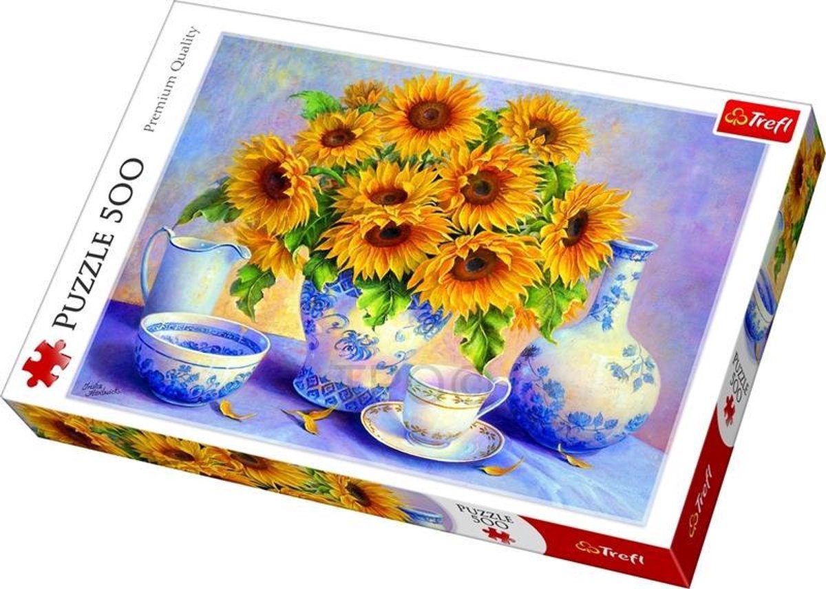 Puzzel Volwassenen - Legpuzzel 500 Stukjes - Zonnebloemen