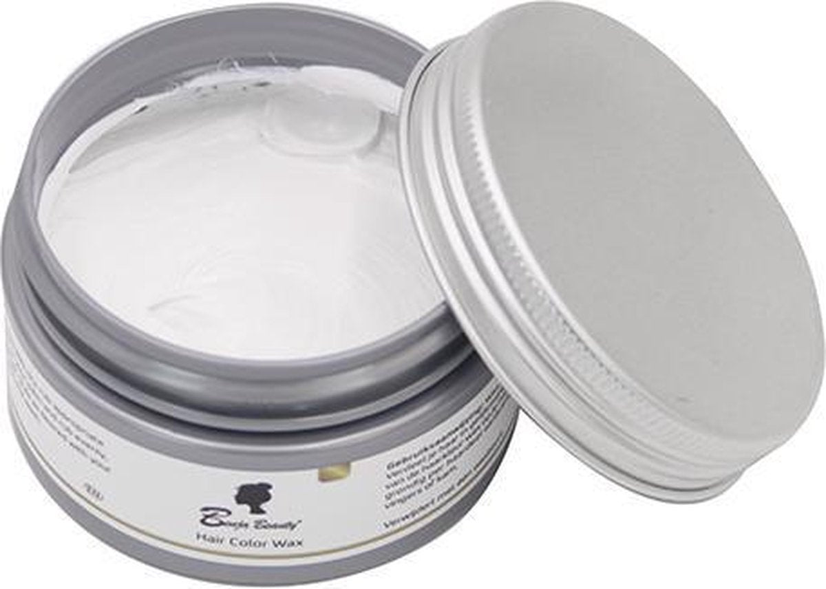 BenjaBeauty® Haarwax|Haarverf|Tijdelijk haarkleur verandering|Carnaval|Cosplay|Haarcrème|wit