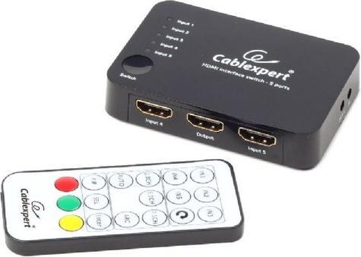 CablExpert DSW-HDMI-53 - 5-poorts HDMI switch + afstandsbediening