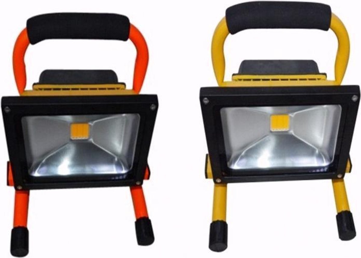 10W boulamp accu (geel) warmwitt LED line