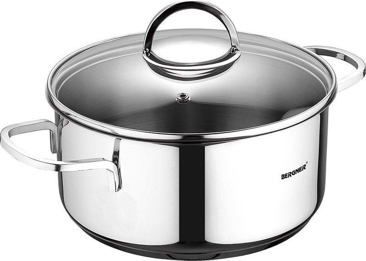 Bergner Classic Kookpan - RVS - doorsnee 20 cm - 2.8L