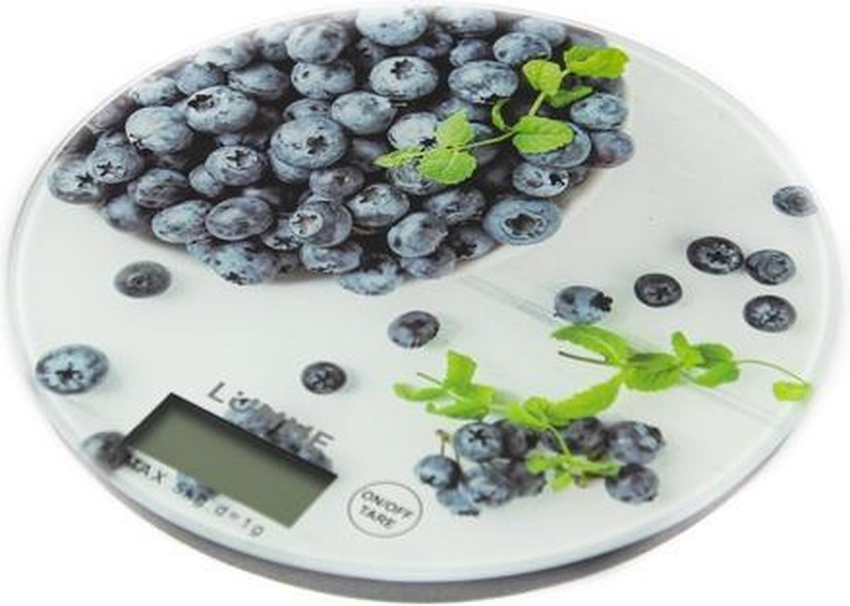 LUMME LU-1341 Digitale keukenweegschaal | 5kg | Tarra functie | incl batterijen | blueberry