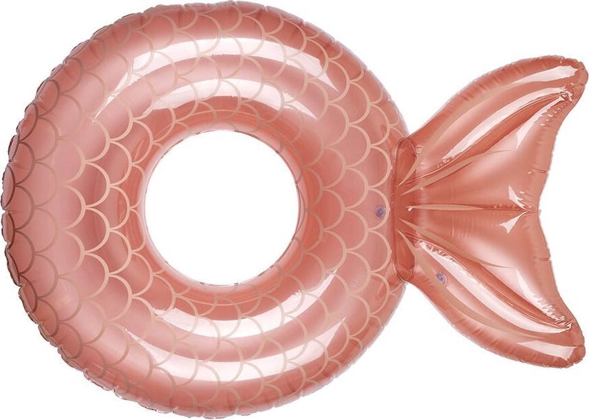 Sunnylife - Zwemband Zeemeermin - opblaasbaar - 110 x 130 x 60cm - kinderen vanaf 6 jaar - Rosé goud