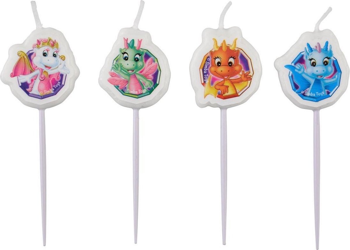 Simba Verjaardagskaarsjes Safiras 6 Cm 4 Stuks Multicolor