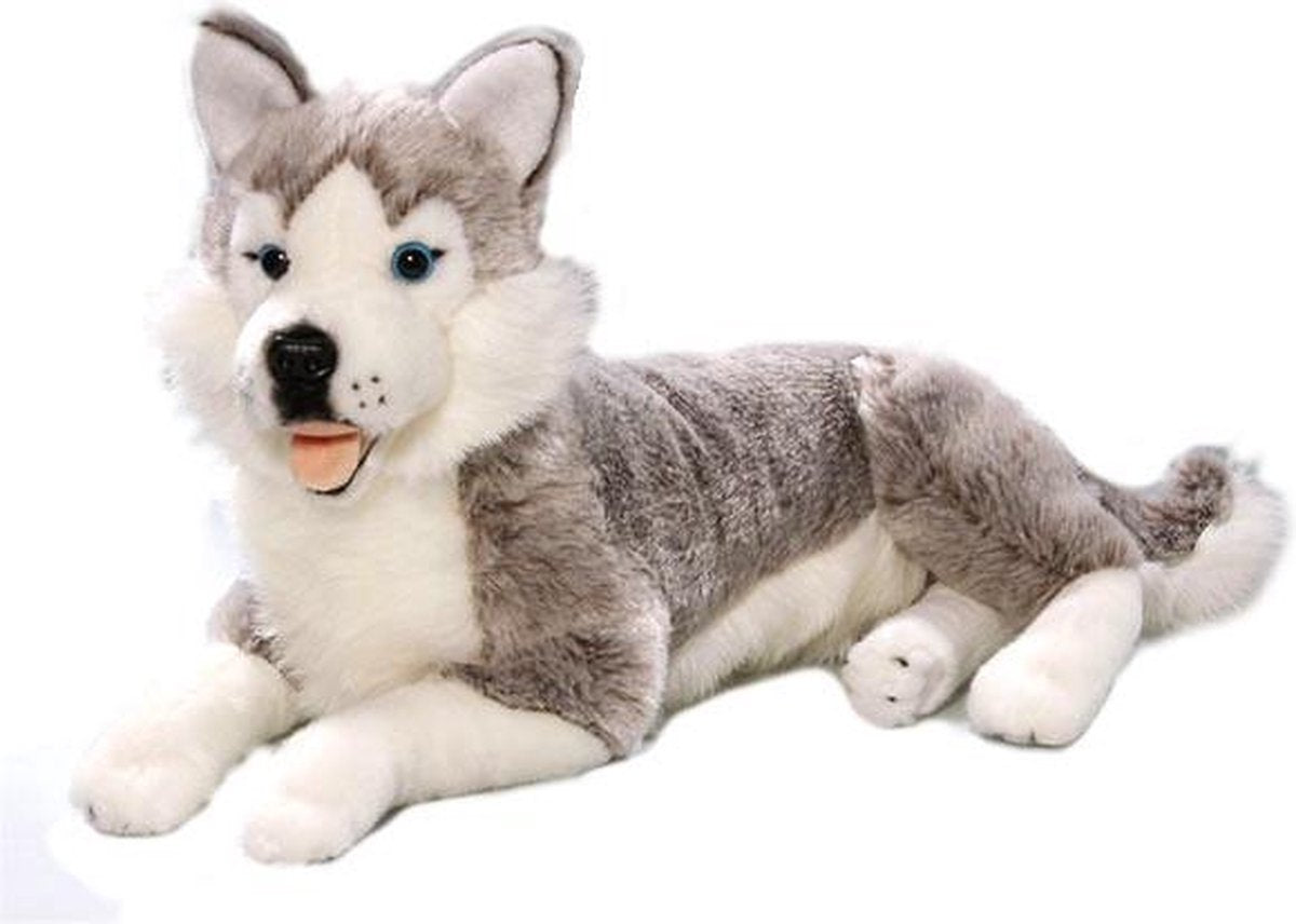 Bicolini Knuffelhond Liggende Husky 42 Cm
