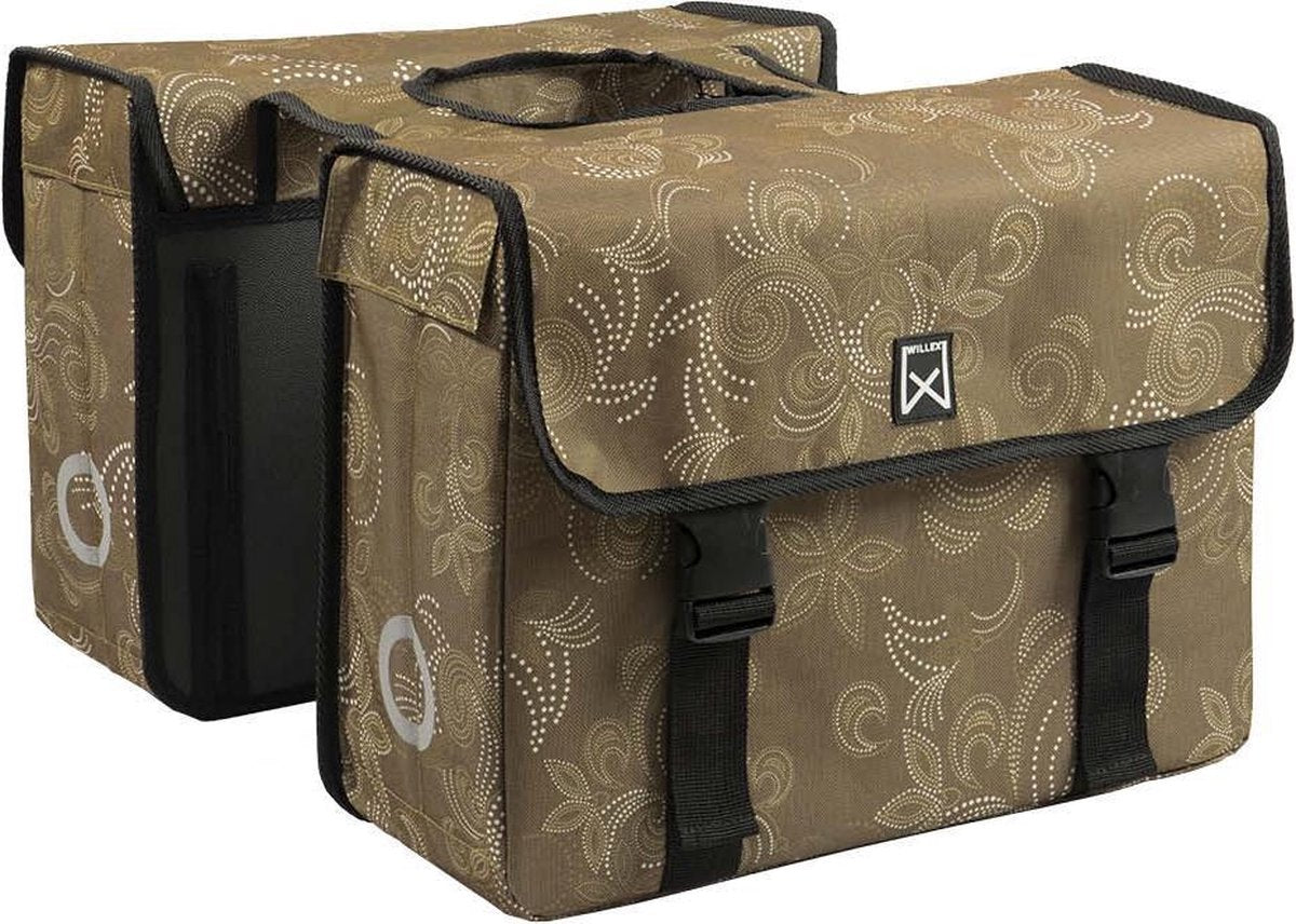 Willex Polyester Tas Dubbele Fietstas - 36 liter - Bruin