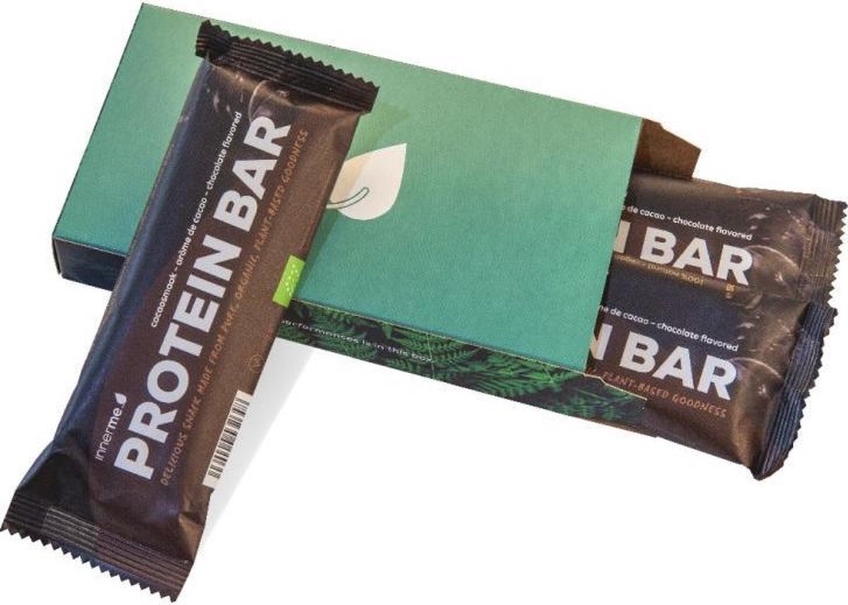 Innerme Protein Bar ‘Chocolate’  - bio & vegan proteine reep - 3 eiwitrepen 50 g