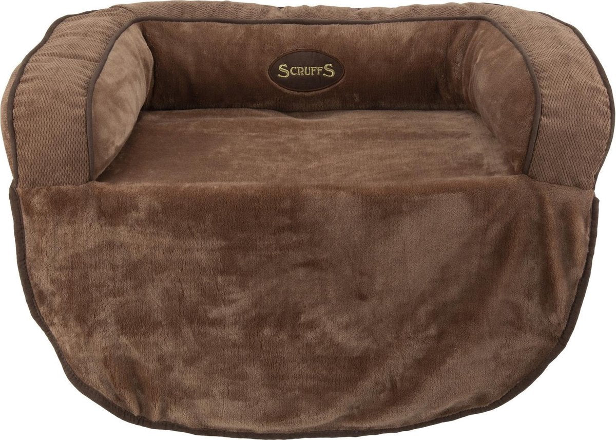Scruffs Chester Sof Bed Anti-Slip Hondenbed voor op de Bank - Bruin - Large 90 x 70 cm