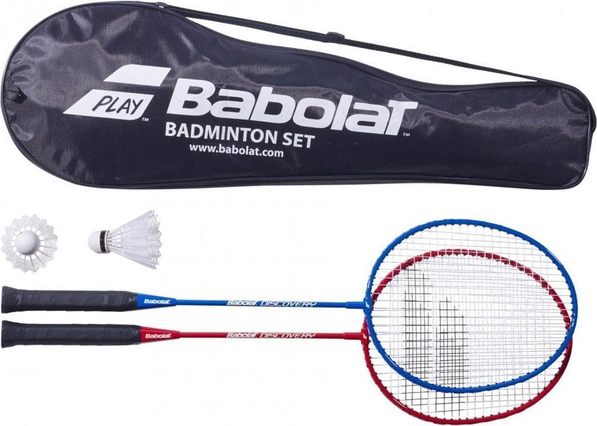 Babolat outdoor badmintonset x2 - met hoes en 2 shuttles