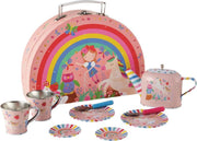 Floss & Rock Floss & Rock Fairy Unicorn 9 stuks Tinnen theeset in koffertje