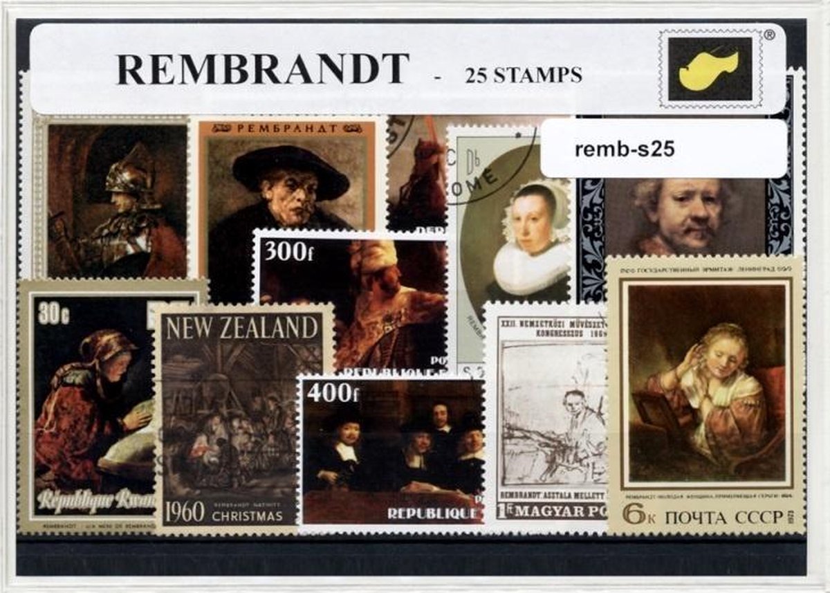 Rembrandt van Rijn – Luxe Postzegel pakket (A6 formaat) : collectie van 25 verschillende postzegels van Rembrandt. Cadeau tip ! Het product is te verzenden als ansichtkaart in een A6 envelop. Schilder