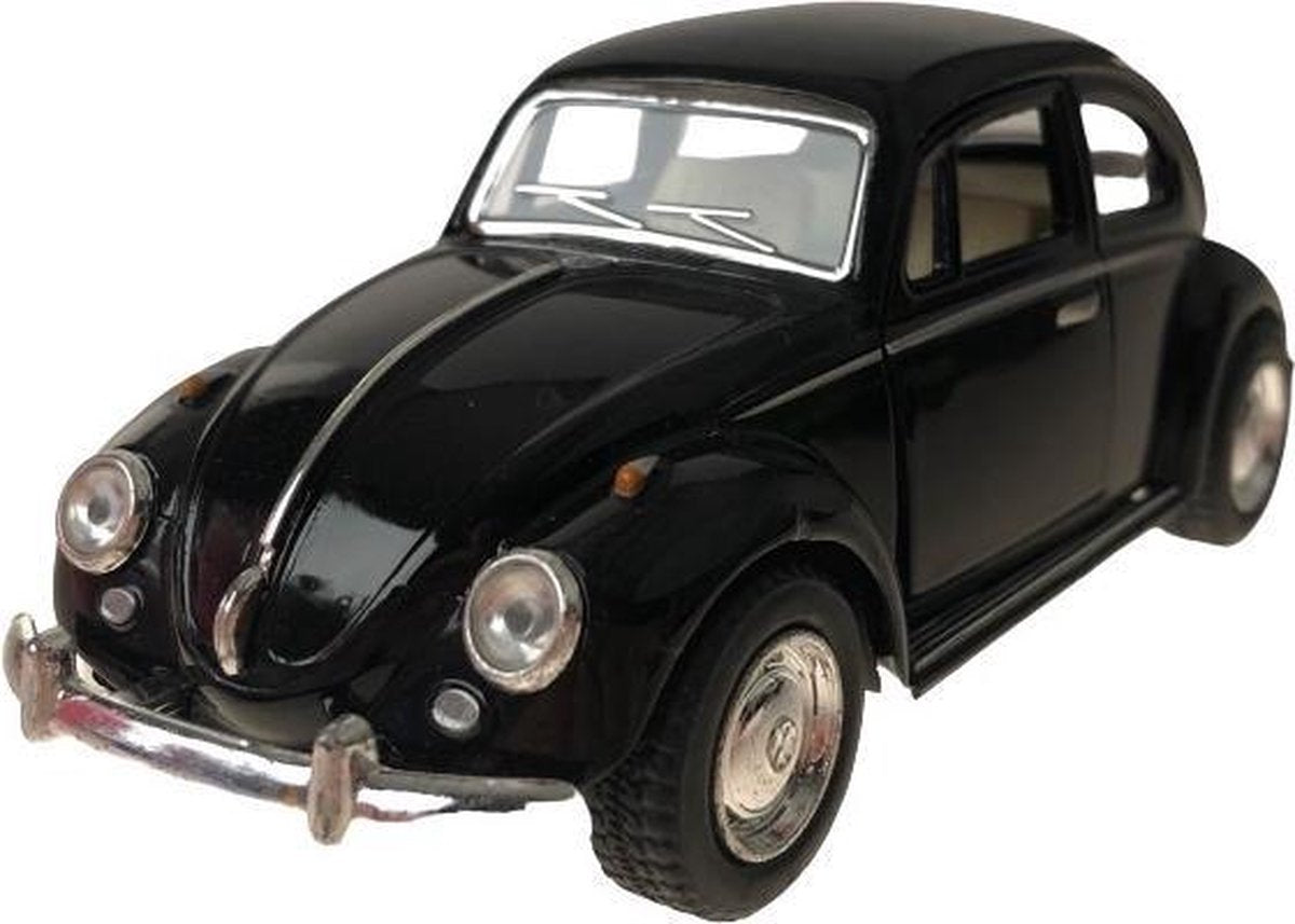 Toys Amsterdam Auto Volkswagen Beetle Pull-back 1:32 Staal Zwart
