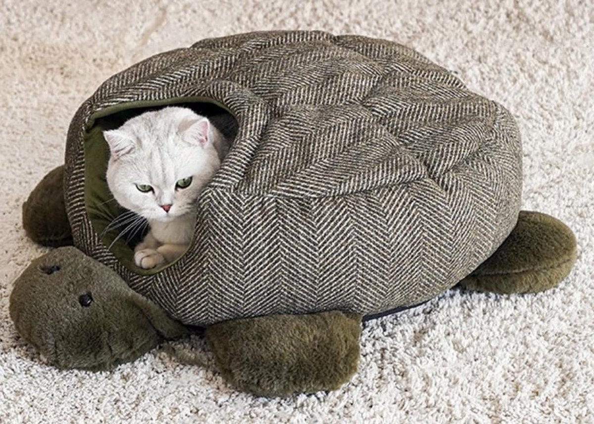 Dogs&Co Kattenmand Schildpad Slaaphol - 50 x 65 x 15 cm - Hondenmand geschikt voor honden of puppy's t/m 5 kg