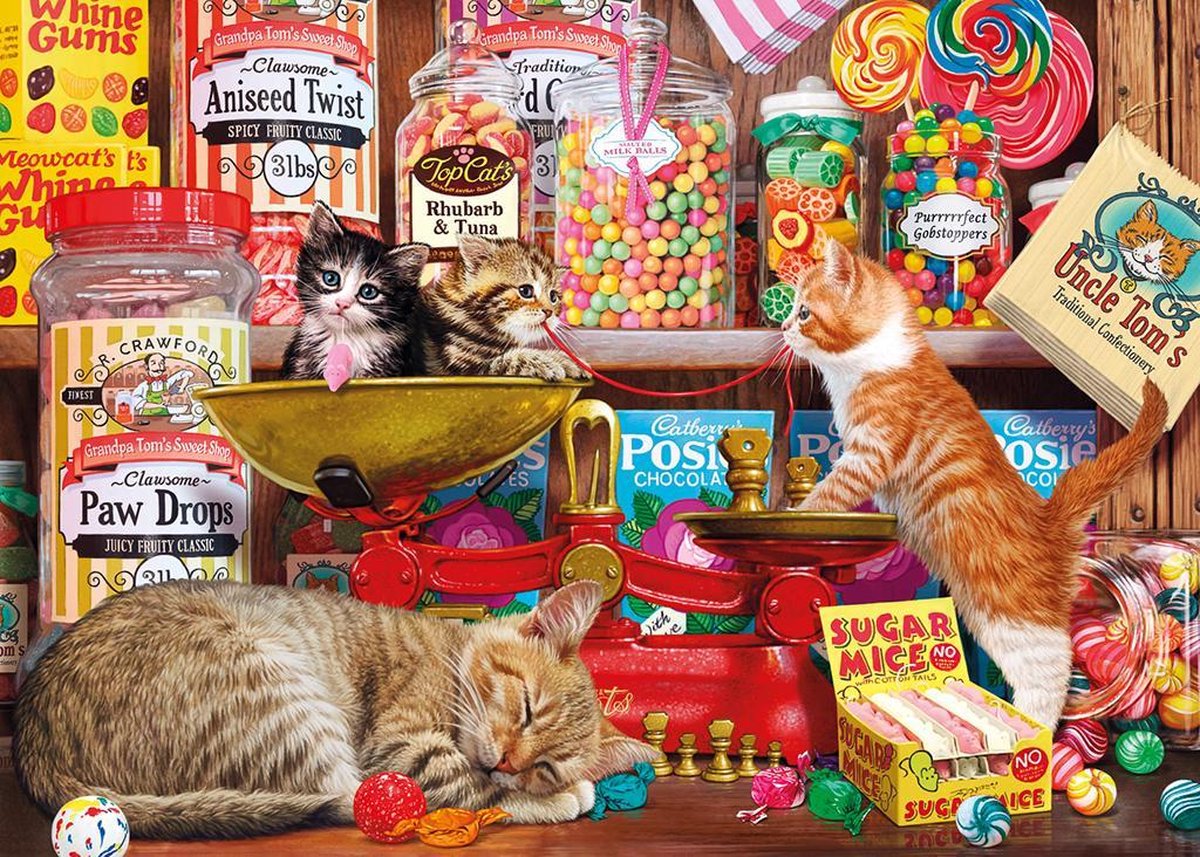 Gibsons puzzel Paw Drops & Sugar Mice - Gift Box - 500 stukjes