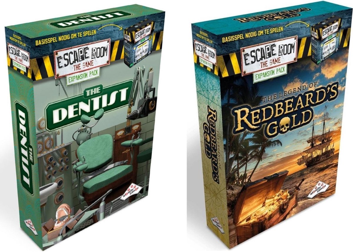 Escape Room Uitbreidingsbundel - 2 Stuks - Uitbreiding The Dentist & Uitbreiding Redbeard's Gold
