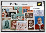 Pausen – Luxe postzegel pakket (A6 formaat) - collectie van 25 verschillende postzegels van Pausen – kan als ansichtkaart in een A6 envelop. Authentiek cadeau - kado - kaart - rome - leo - vaticaan - italie - katholiek - rooms - paus - johannes