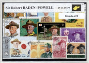 Sir Robert Baden - Powel – Luxe postzegel pakket (A6 formaat) : collectie van 25 verschillende postzegels van Sir Robert Baden - Powel – kan als ansichtkaart in een A6 envelop