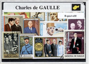 Charles De Gaulle – Luxe postzegel pakket (A6 formaat) - collectie van verschillende postzegels van Charles De Gaulle – kan als ansichtkaart in een A6 envelop. Authentiek cadeau - kado - geschenk - kaart - militair - frankrijk - politicus- oorlog
