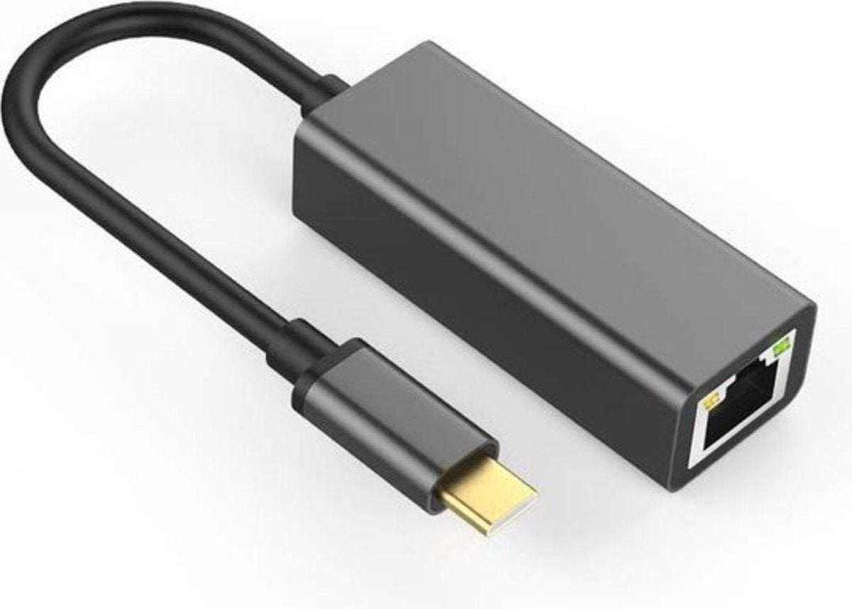 Garpex® USB-C 3.1 naar Ethernet LAN Netwerk Adapter - USB to Internet RJ45 Poort - 10/100/1000Mbps
