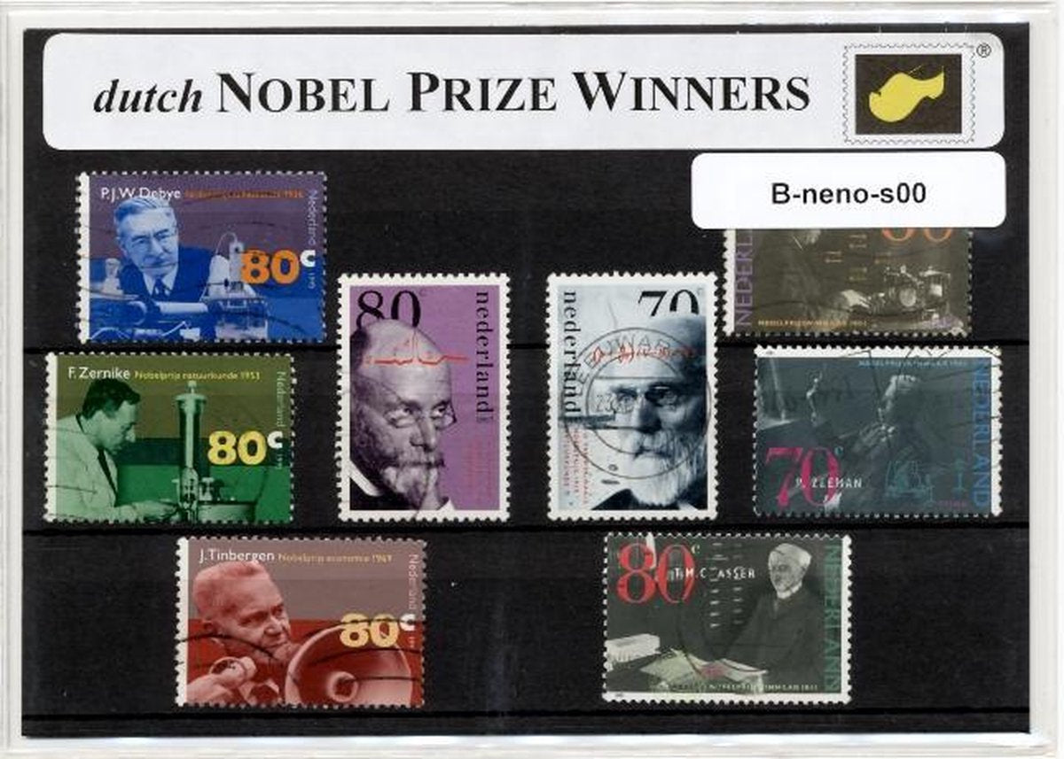 Nederlandse nobelprijswinnaars – Luxe postzegel pakket (A6 formaat) - collectie van verschillende postzegels van Nederlandse nobelprijswinnaars – kan als ansichtkaart in een A6 envelop. Authentiek cadeau - kado - holland - kaart - nobelprijs