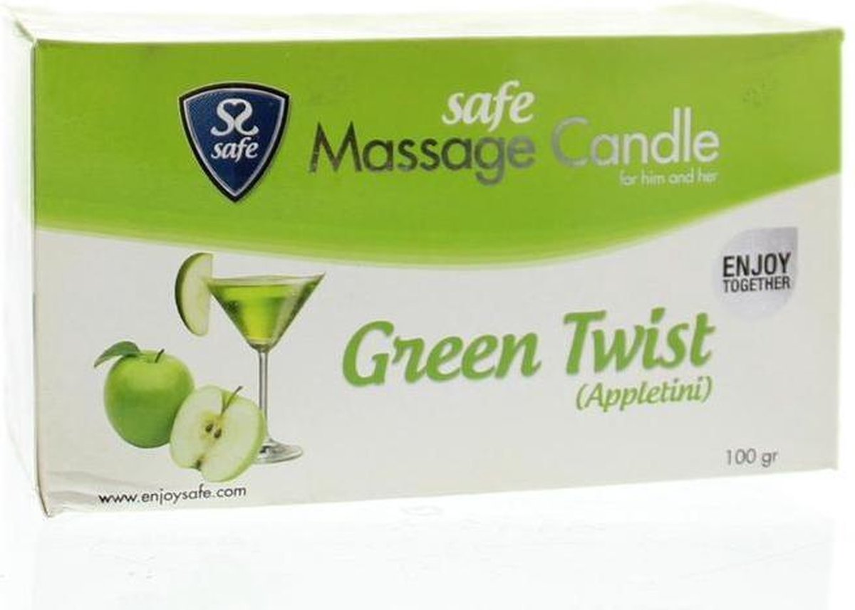 Safe Massagekaars Green Twist Appletini - Glijmiddel