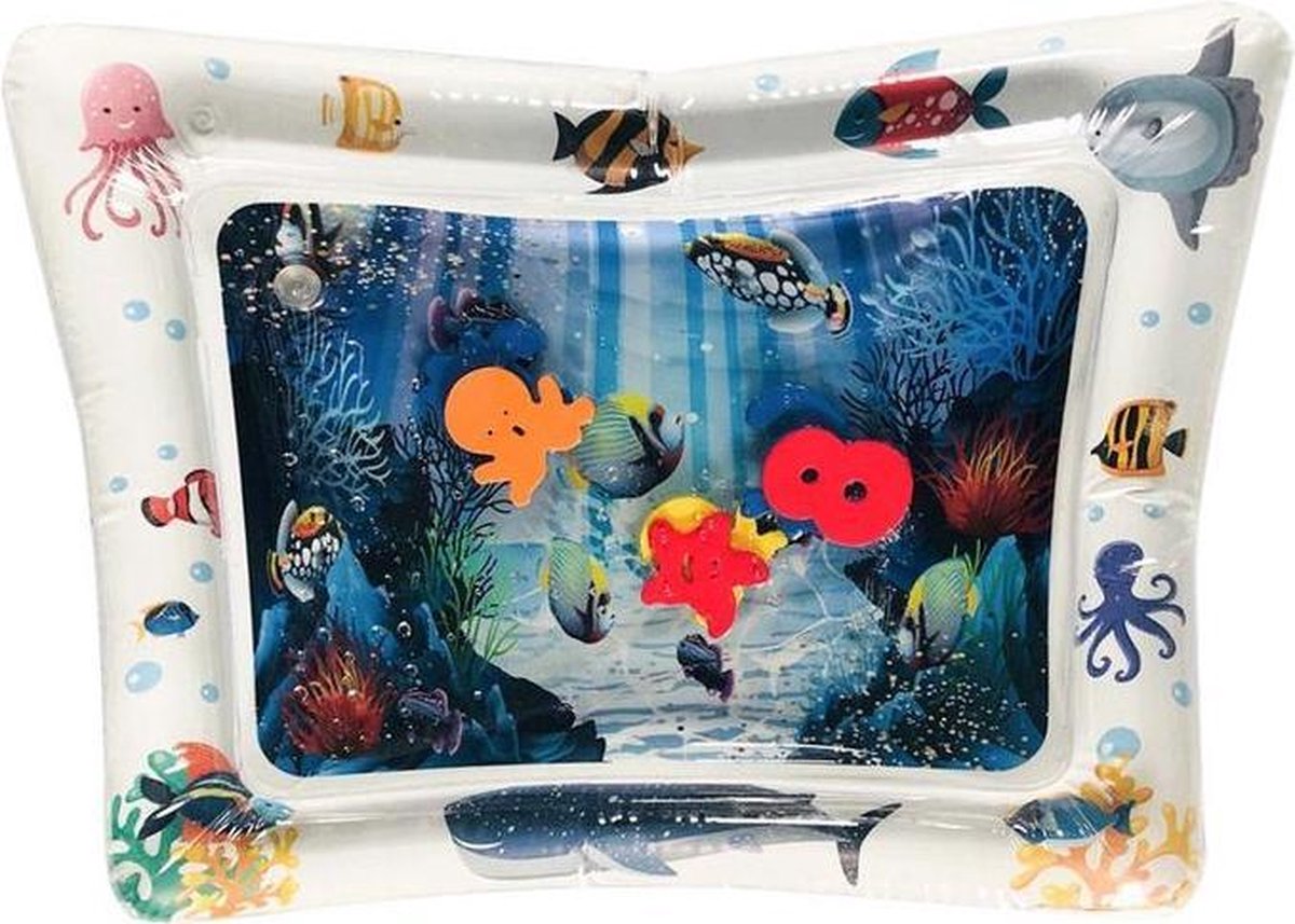 Baby waterspeelmat - Zeedieren wit | Speelmat | Watermat | Kidzstore.eu
