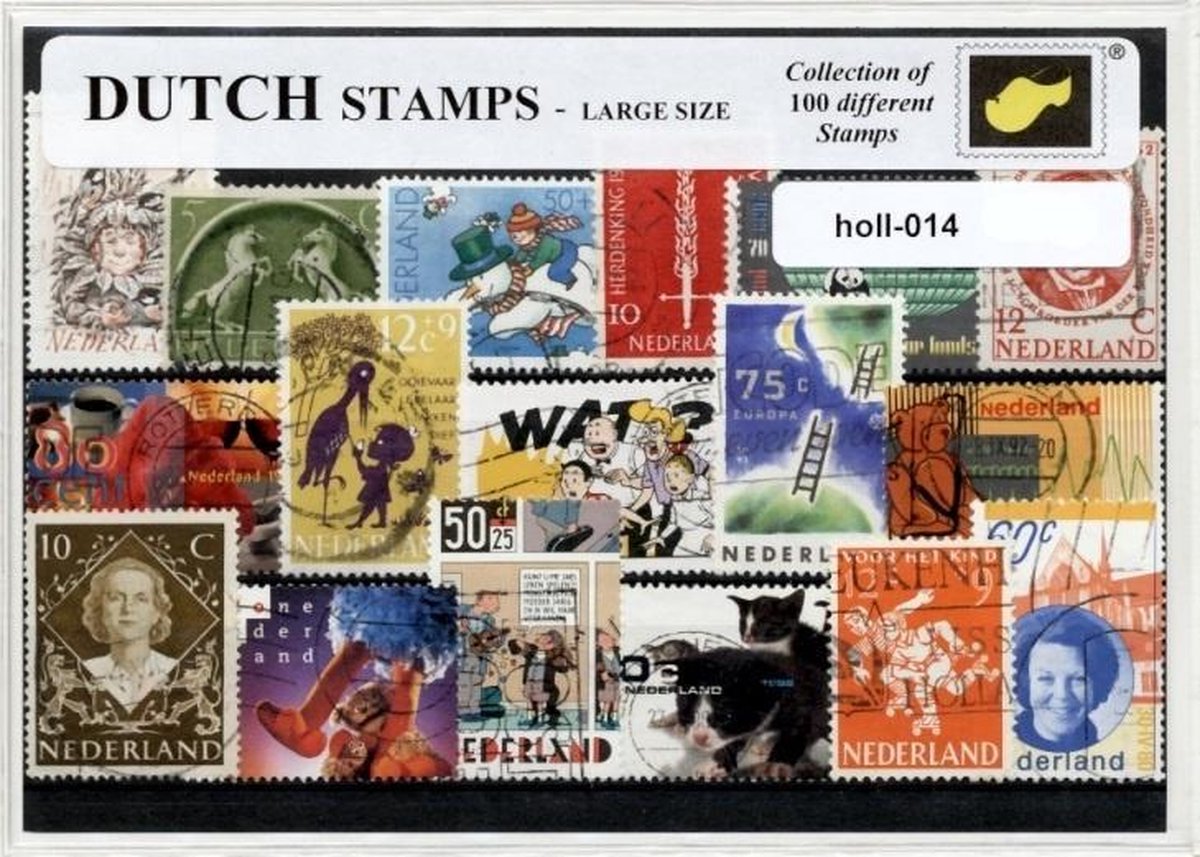 Nederland / Holland – Luxe postzegel pakket (A6 formaat) : collectie van 100 verschillende postzegels van Nederland – kan als ansichtkaart in een A6 envelop