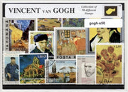 Vincent van Gogh – Luxe postzegel pakket (A6 formaat) : collectie van 50 verschillende postzegels van Vincent van Gogh – kan als ansichtkaart in een A6 envelop