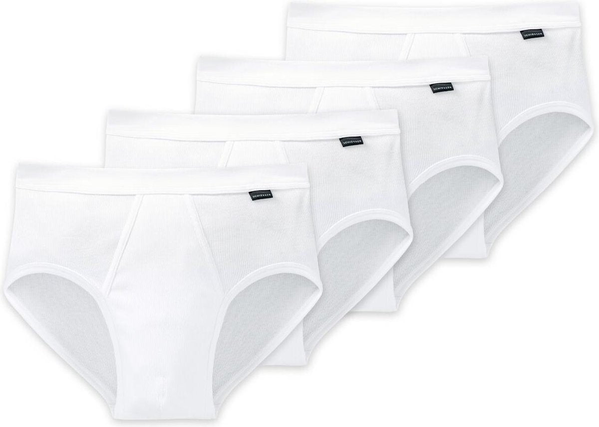 Schiesser sportslip 4 pack Cotton Essentials dubbelrib