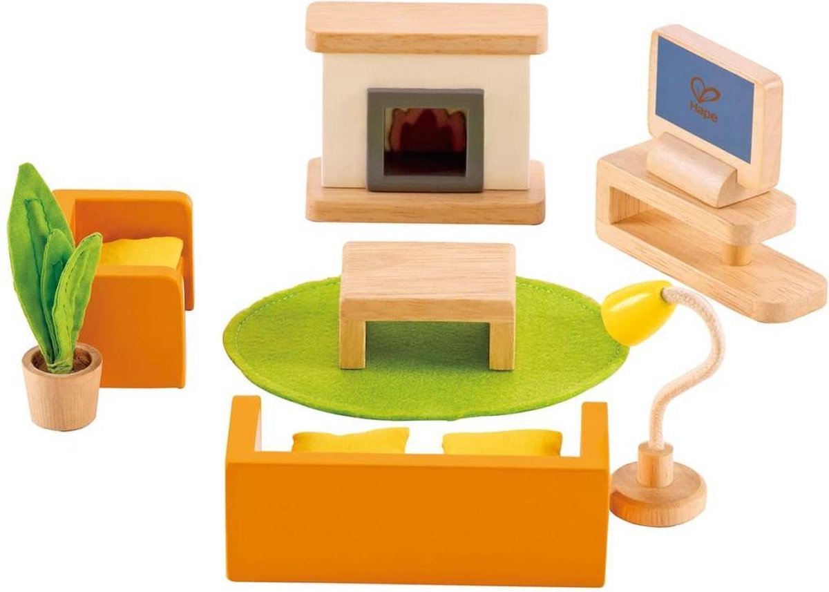Hape Poppenhuis woonkamer