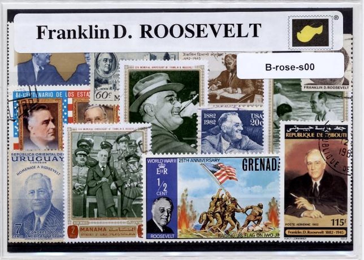 Franklin D. Roosevelt – Luxe postzegel pakket (A6 formaat) - collectie van verschillende postzegels van Franklin D. Roosevelt – kan als ansichtkaart in een A6 envelop. Authentiek cadeau - kado - geschenk - kaart - president - amerika - VS - USA