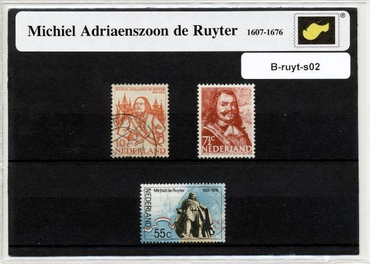 Michiel Adriaenszoon de Ruyter 3 – Luxe postzegel pakket (A6 formaat) - collectie van verschillende postzegels van M.A. de Ruyter – kan als ansichtkaart in een A6 envelop. Authentiek cadeau - kado - geschenk - kaart - 17e eeuw - VOC - gouden eeuw