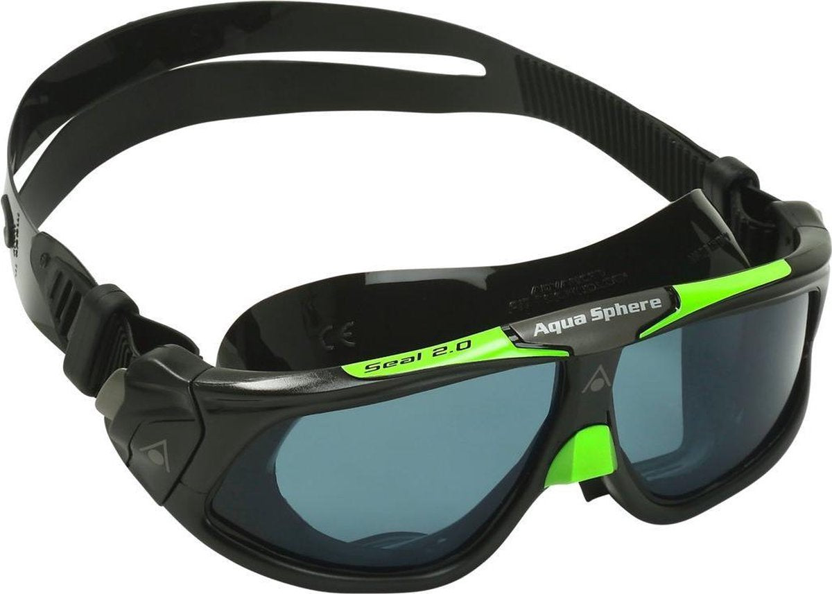 Aqua Sphere Seal 2.0 - Zwembril - Volwassenen - Dark Lens - Zwart/Groen