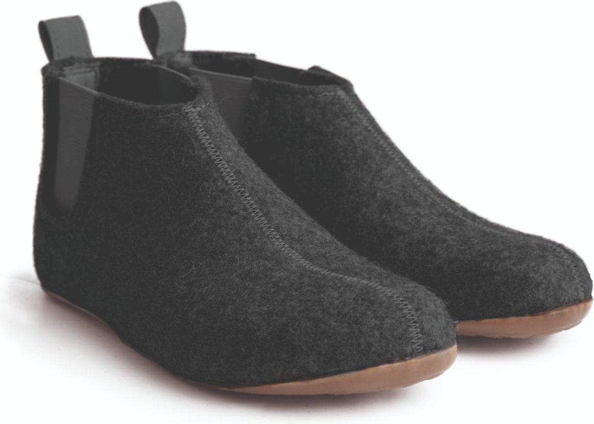 Haflinger Hygge Chelsea Boots Pantoffel Graphit - Maat 38 - 100% wolvilt - S34