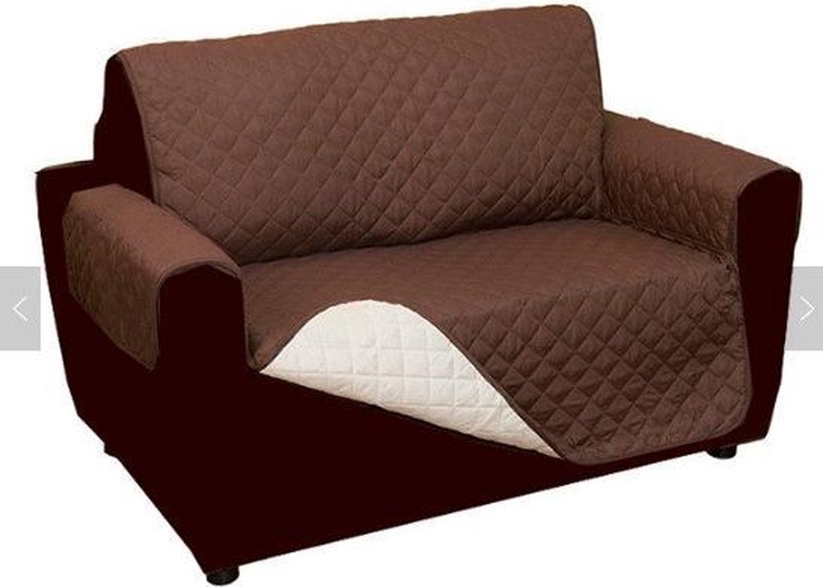 RelaxPets - Pets Collection - Bankbeschermer - 2 zitter - Plaid - Haarvrij - Hondenkleed - Bruin - 226X188 cm