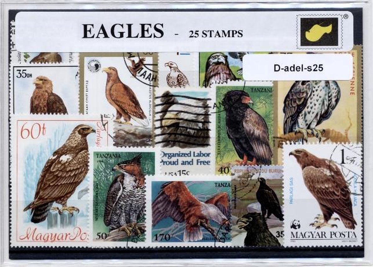 Adelaars/Arenden – Luxe postzegel pakket (A6 formaat) - collectie van 25 verschillende postzegels van adelaars/arenden – kan als ansichtkaart in een A6 envelop. Authentiek cadeau - kado - kaart - arend - vogel - roofvogels - roofvogel - arend