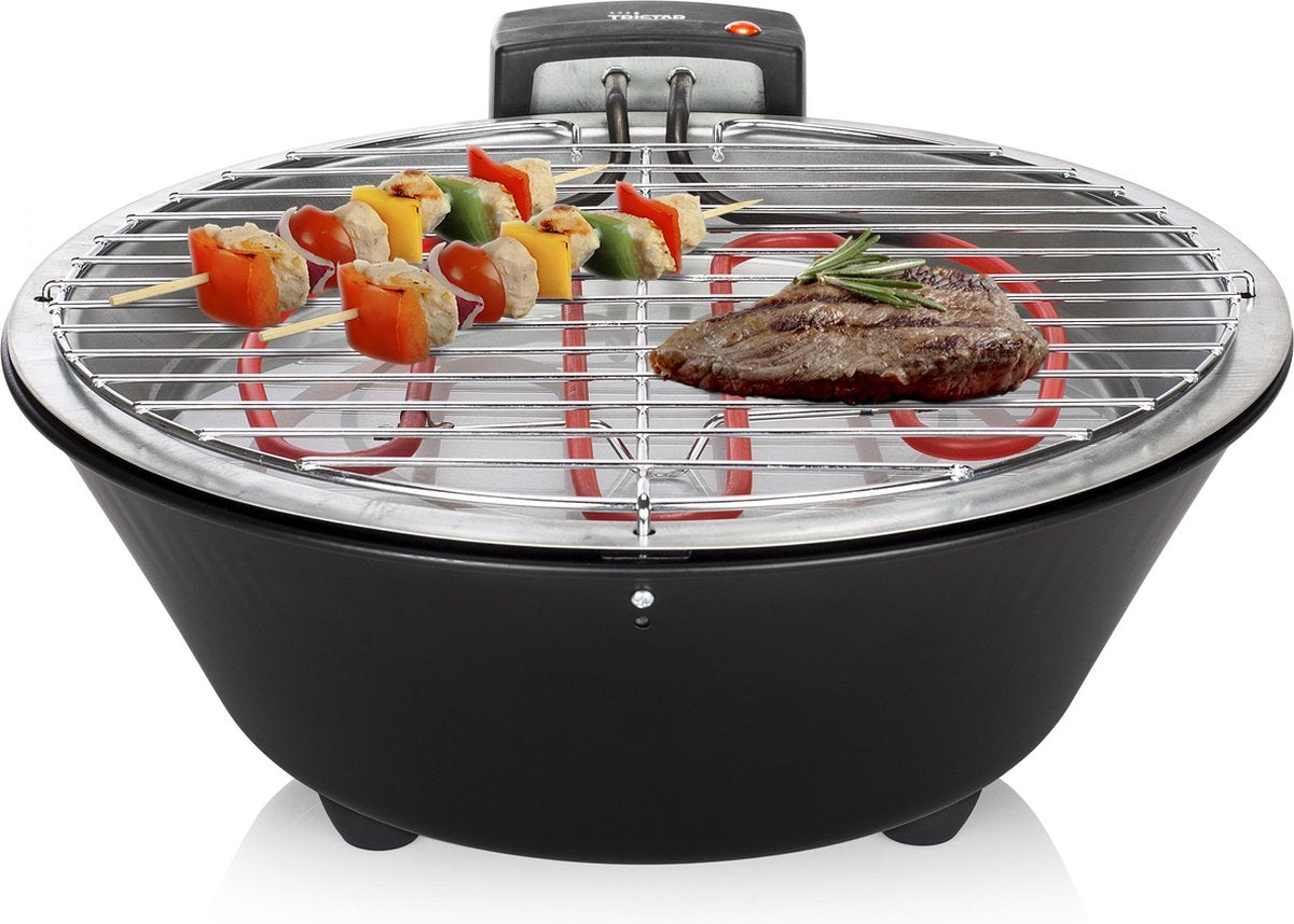 Tristar BQ-2884 Elektrische barbecue - Grilloppervlak Ø30 cm - 1250W - Zwart