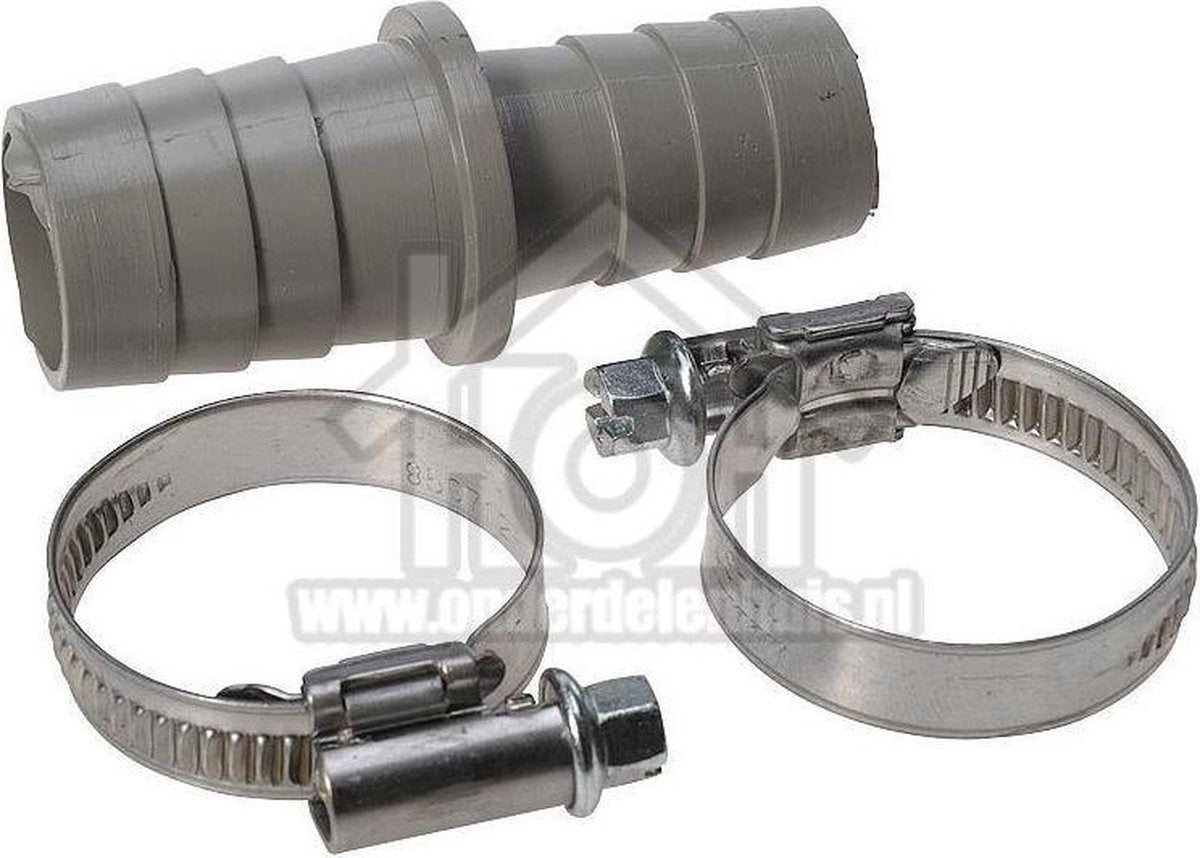 Europart Verbindingsstuk 19 x 22 mm met 2 slangklemmen