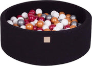 Ronde Ballenbak set incl 300 ballen 90x40cm - Zwart: Bordeaux