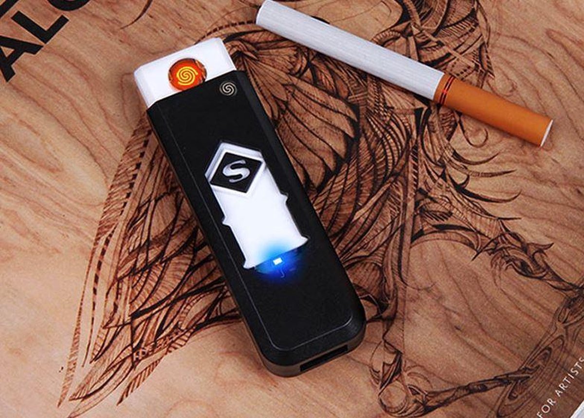 USB oplaadbare electrische aansteker - vlamloos - windproof