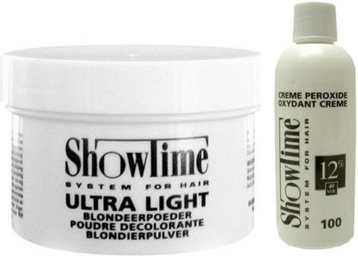 [Combo]  Showtime Ultralight Blondeerpoeder (100gram) + Showtime Oxidant Creme Peroxide 12% - (250ml)