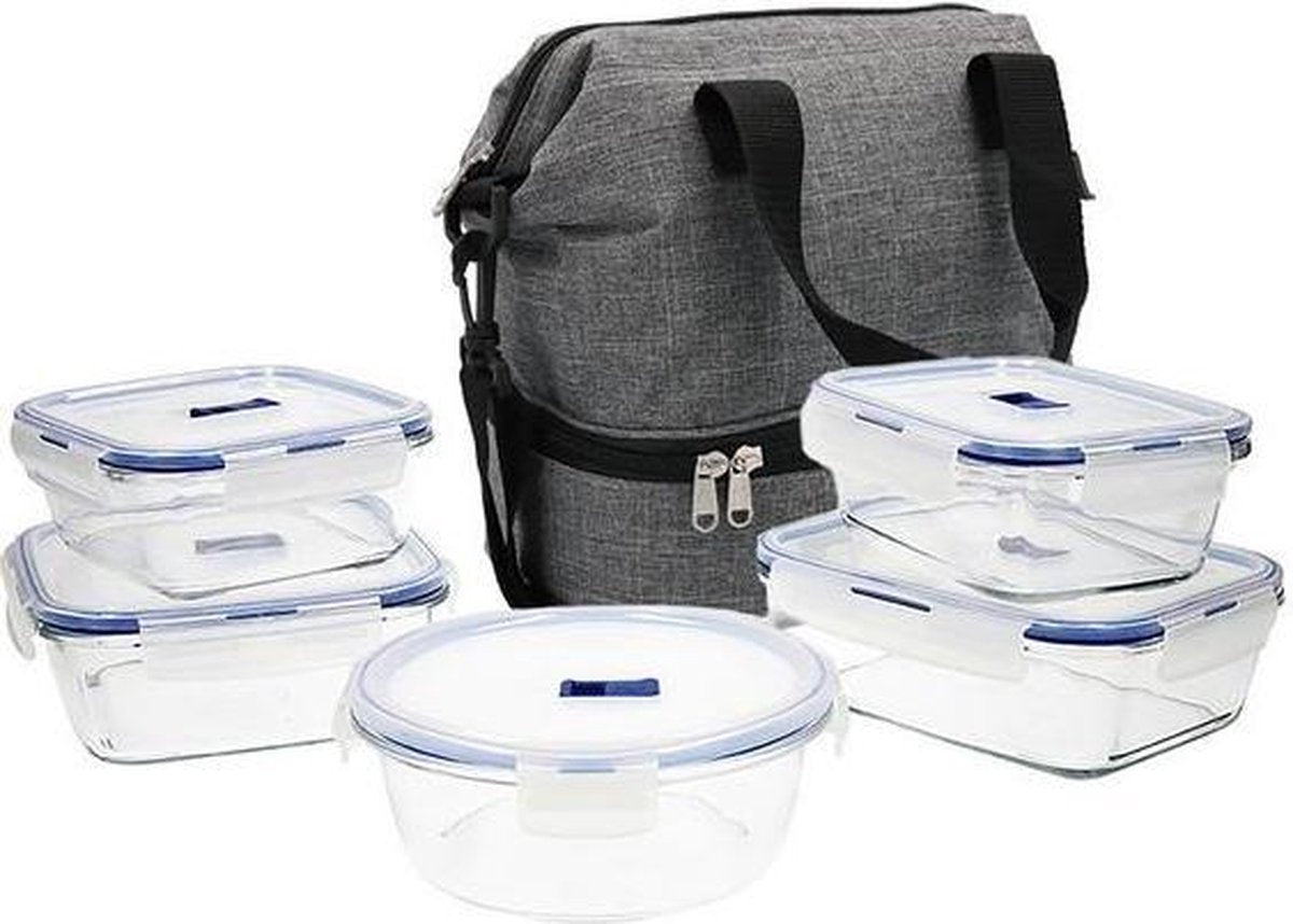 Set Lunchboxen Luminarc Pure Box (6 pcs) Blauw